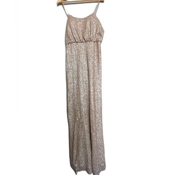 sorrella vita Dresses & Skirts - Sorrella Vita size 12 champagne colored sequin floor length gown